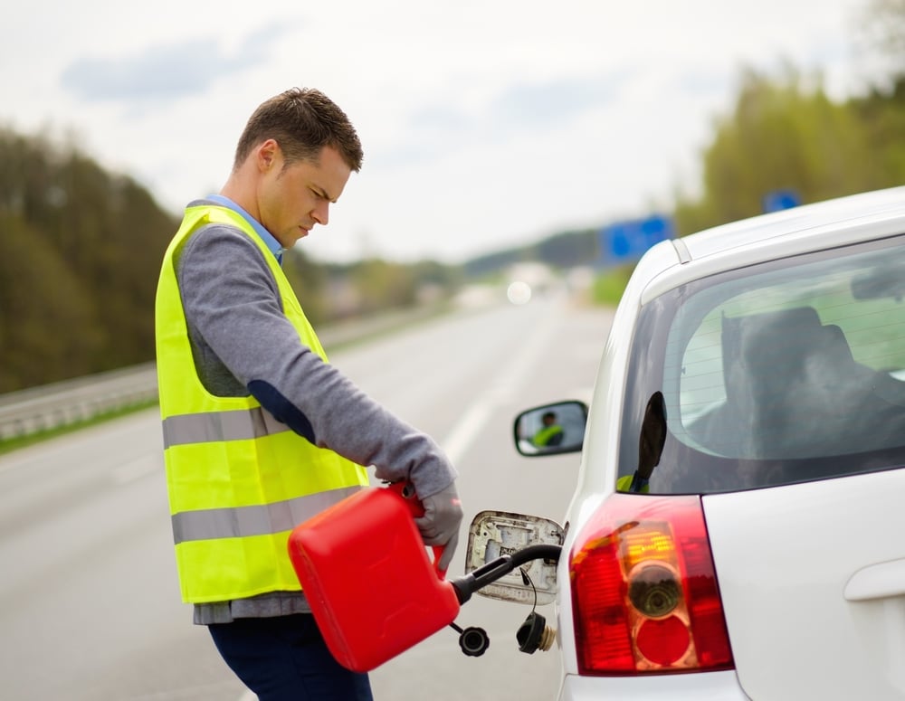 Emergency fuel delivery to a stranded driver